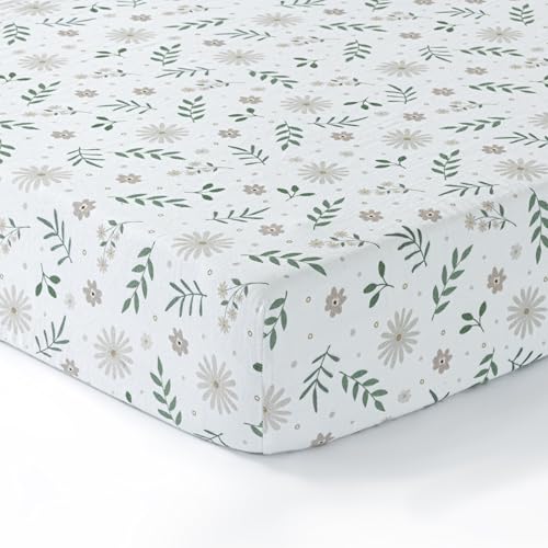 Dreamology Mini Muslin Crib Sheets Girls,Boys,Super Soft,Breathable 1-Pack,100% Cotton Muslin Crib...