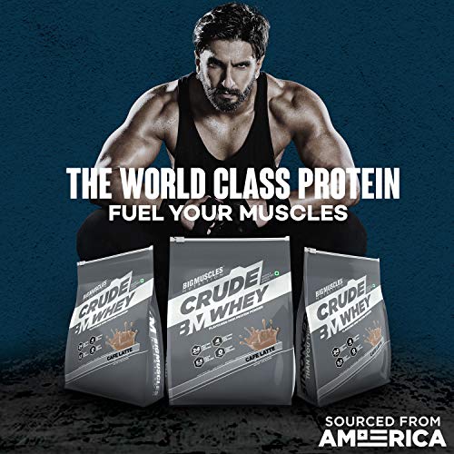 Image of Bigmuscles Nutrition Combo: Crude Whey - 1 kg (Rich Chocolate), 24g Protein and Crude Whey - 1 kg (Cafe Latte), 24g Protein