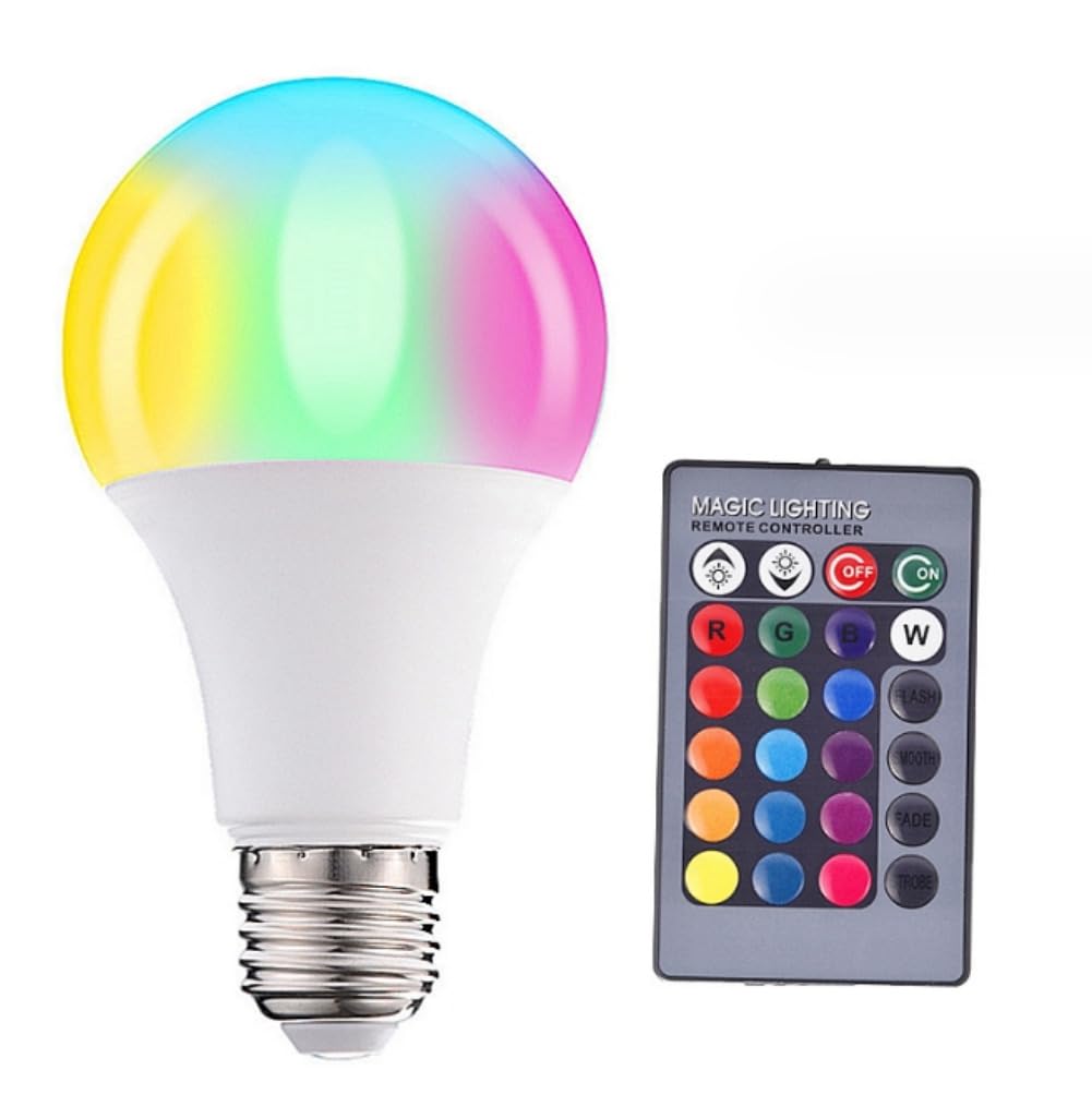 anso RGB Colour Changing 4 Modes Remote Controlled LED Light Bulb B22 E27 A50 A70 GLS (A70/10W,1pc)