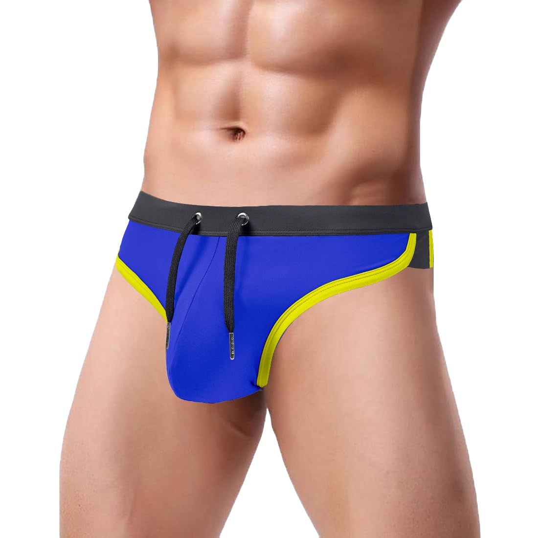ZUOLAIYIN Badehose Herren Eng Kurz Badeshorts mit Tunnelzug Schwimmhose Badeslip Schwimmwear Männer Bikini Slip