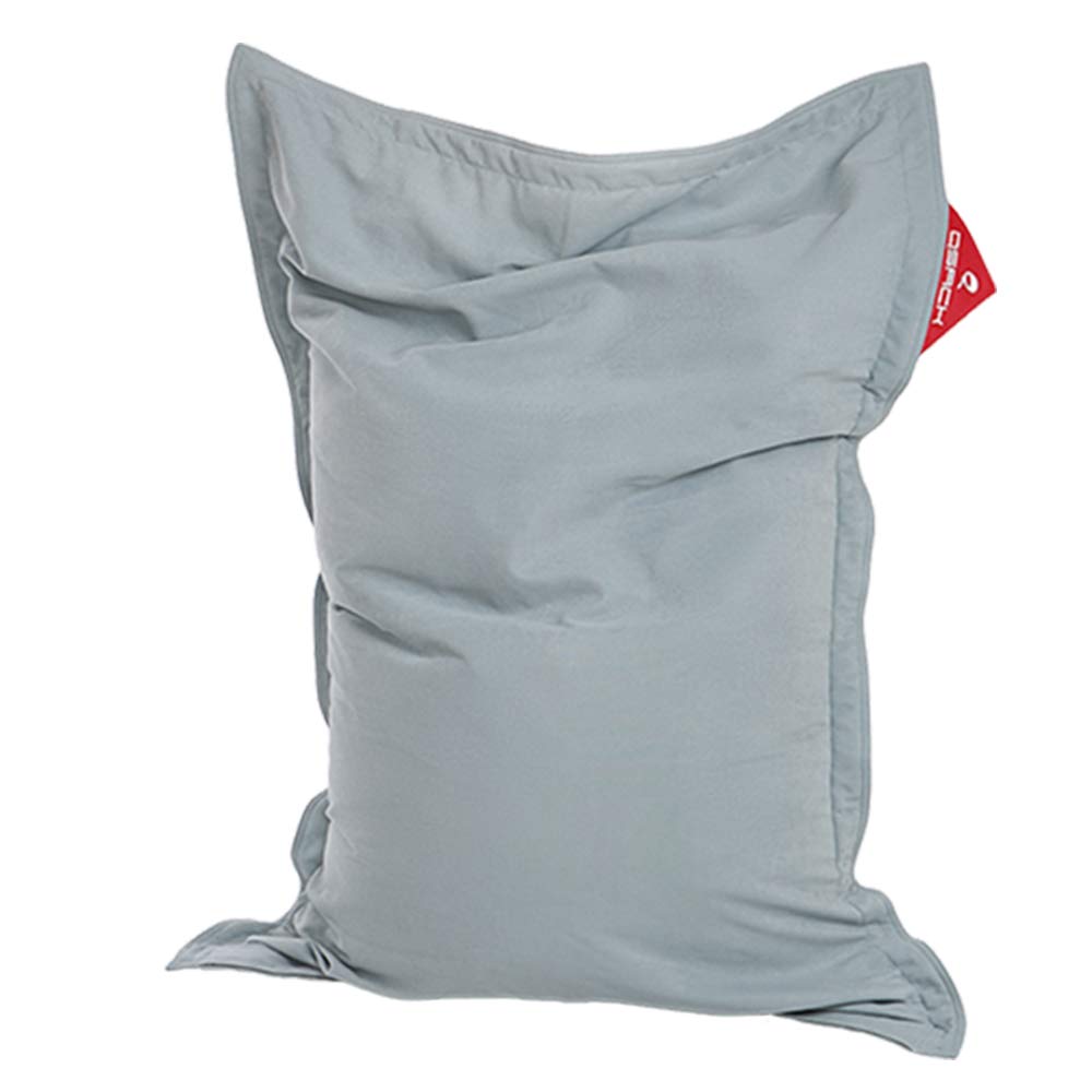 Puf infantil Indy con funda interior, sin sustancias nocivas, microperlas EPS Toxproof Toxproof, 100 x 140 cm, color gris azulado