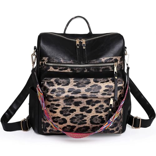 Image of Women's Fashion Backpack Purse for Women Leather Multipurpose Design Ladies Shoulder Bag Travel bag Satchel Handbags