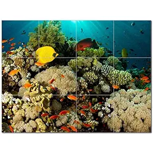 Picture-Tiles Ceramic Waterfalls Photo Wall Tile (30 x 18 Inch, Multicolour)