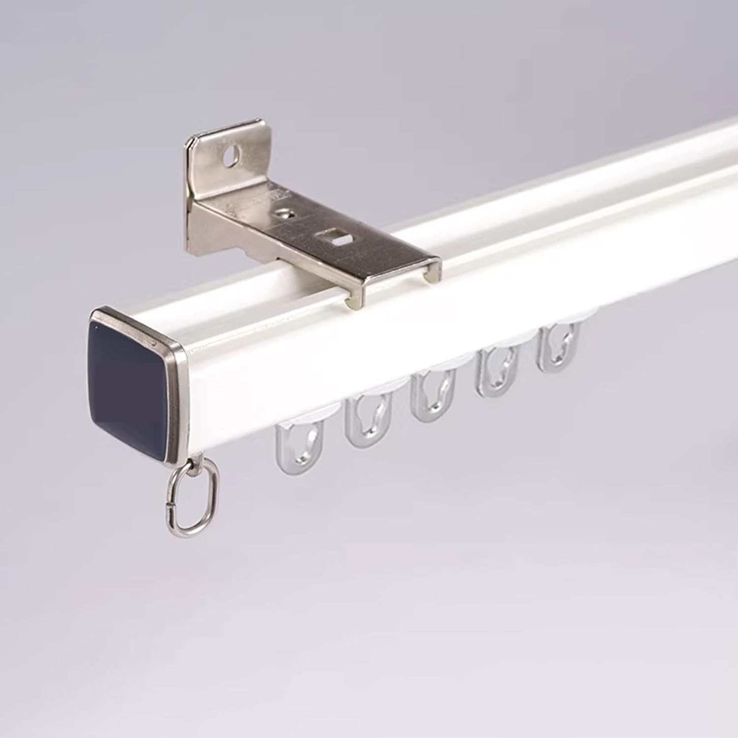 Curtain Rail Top-mount And Side-mount Designs For Bedroom Living Room Kitchen Farmhouse Outdoor Curtain Rod(White,4.7M/15.4(FT),Side)