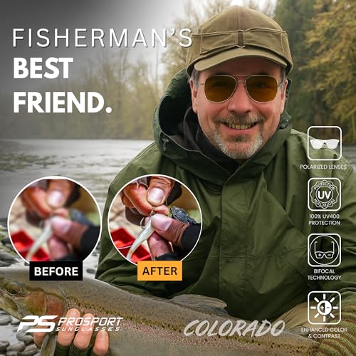 proSPORT Polarized Bifocal Reading Sunglasses for Men and Women. Near invisible line Reader Sunglasses3