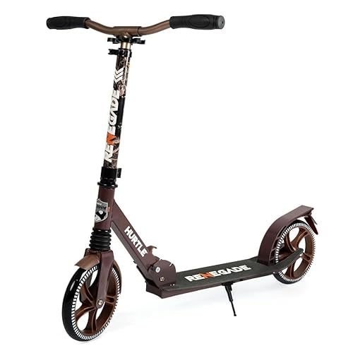 Hurtle Renegade Kick Scooter for Kids, Teenagers & Adults - 2-Wheel Folding Scooter with Adjustable T-Bar Handlebar - Alloy Anti-Slip Deck - Real Tree