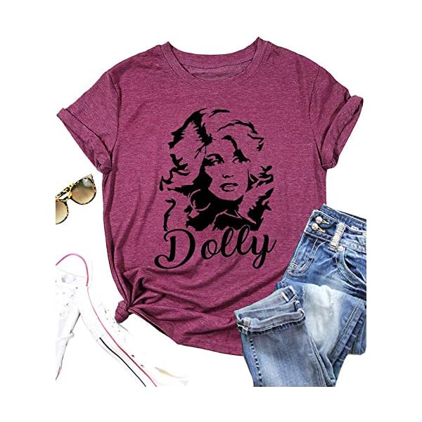 Dolly-Graphic-Tees-Women-Vintage-Dolly-Tshirt-Casual-Country-Music-Shirt-Top-for-Band-Music-Lovers Dolly Graphic Tees Women Vintage Dolly Tshirt Casual Country Music Shirt Top for Band Music Lovers