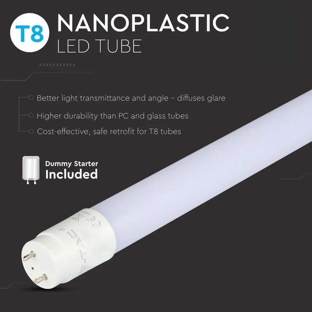 Juego de tubos LED T8 60 cm 10 W 800 lm luz blanca diurna 4000 K Pack de 25