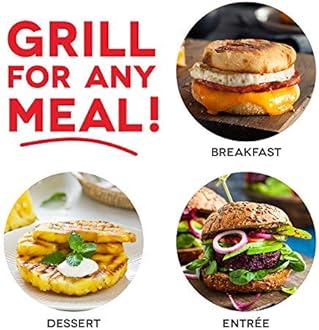 Dash Mini Maker Grill - Compact & Indoor Electric Grill - Efficient & User-Friendly Device with PTFE nonstick surface - Quick Heat-Up System - Easy-to-Clean & Store - Red