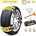 Jeremywell 6 PCS Car Snow Chains for TWO TIRES Emergency Anti Slip for Most Cars/SUV/Trucks, Winter Universal Security Chains Tire Width 165mm-275mm/6.5-10.8'', Amazing Traction Thickening Durable