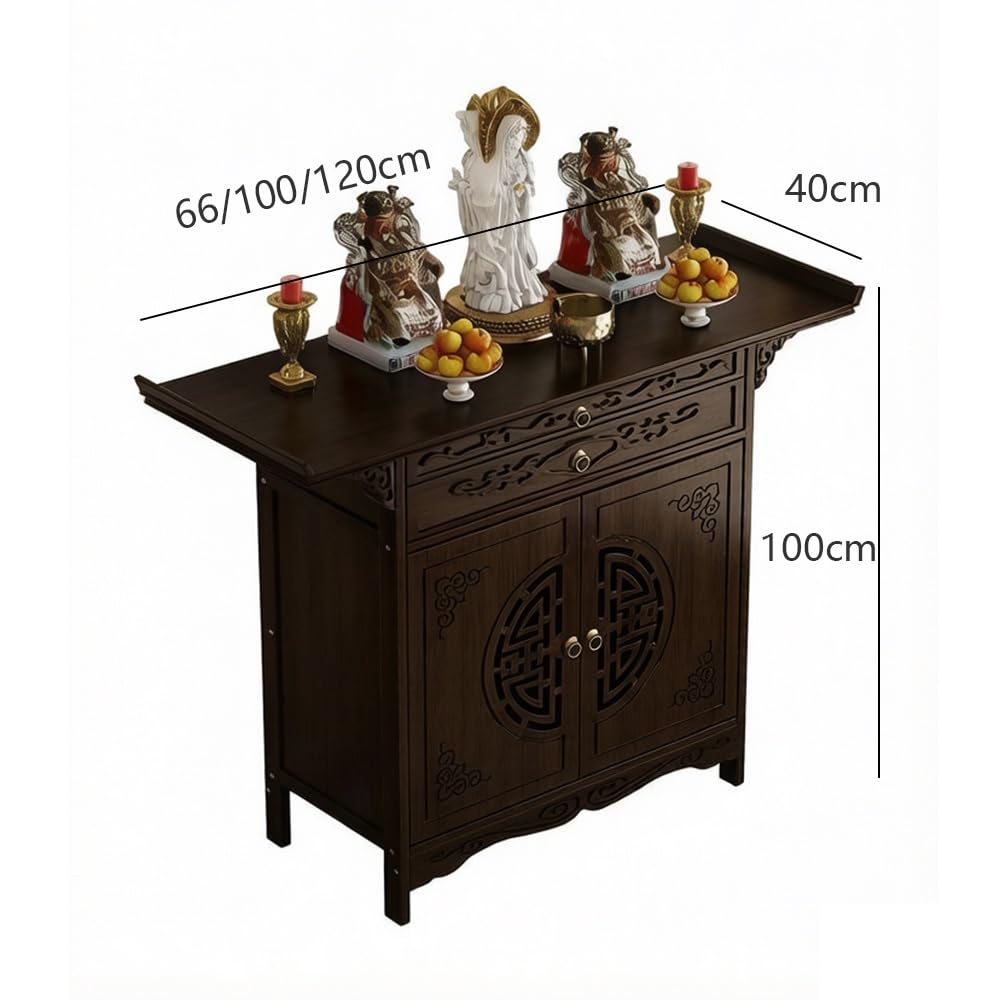Tavola d'altare cinese Mobile da altare orientale for la casa in legno | Tavolo consolle(Piccolo)