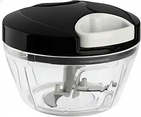 Mini Processador Manual 500ml com 3 Lâminas Inox – Pica, Tritura e Mistura Alimentos – Compacto e Fácil de Usar