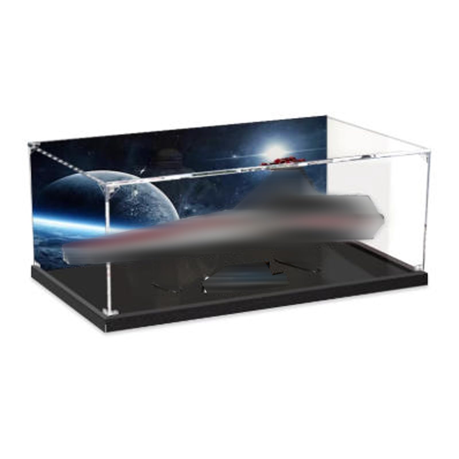 Acrylic Display Case Compatible with Lego 75367 Cruiser Model, Dustproof Transparent Storage Box, Compatible with Lego 75367 (Model Not Included) (Background)