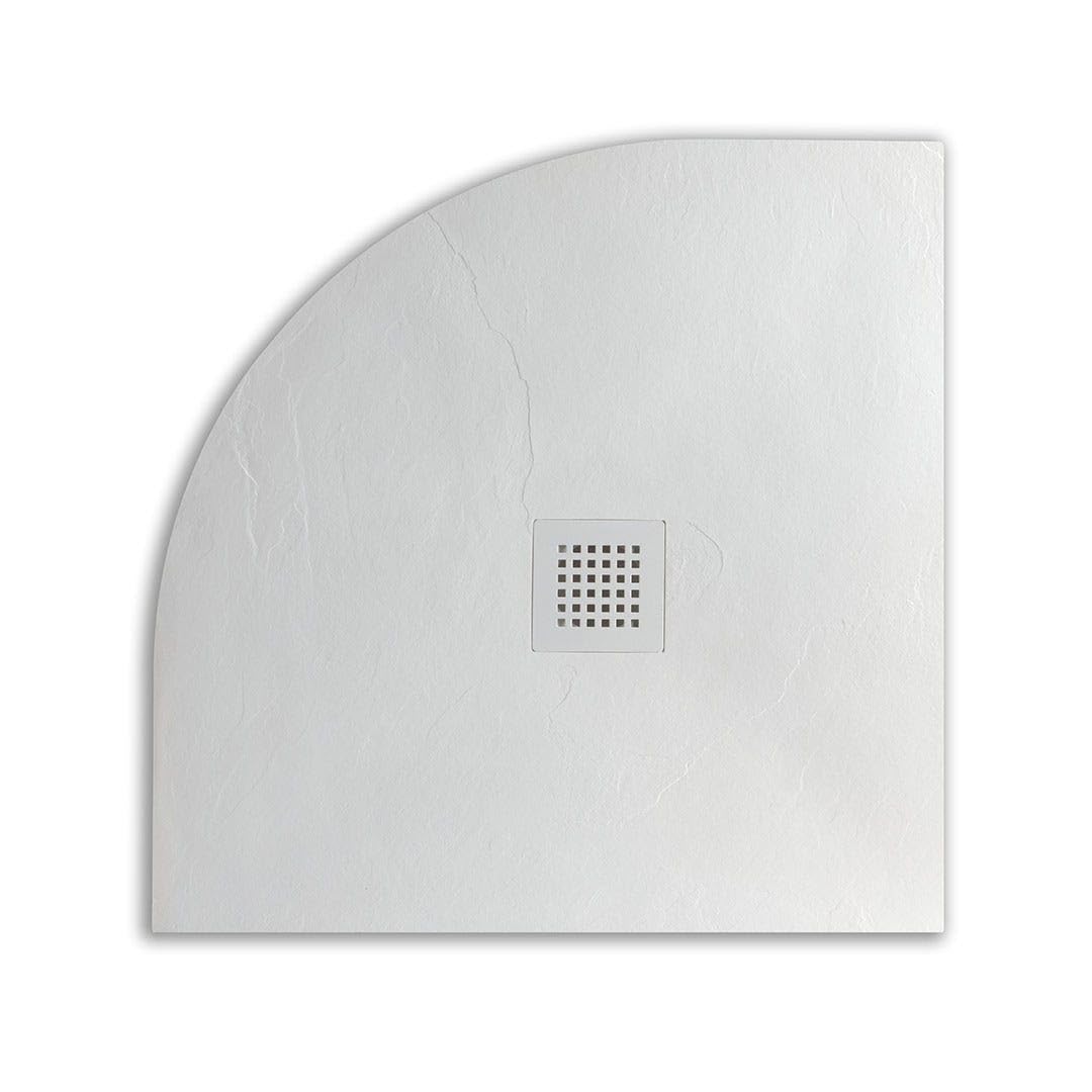 Kiamami Valentina - Plato de Ducha de Resina 80x80 Blanco en Resina Muse