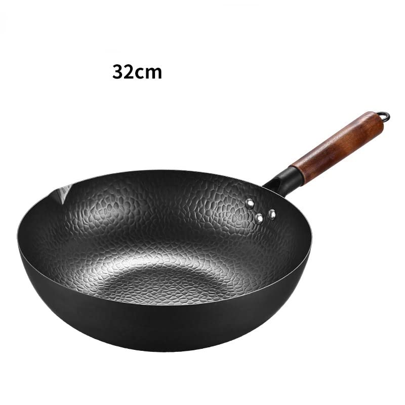 Wok de Acero al Carbono Fondo Plano 32 cm miniatura 2