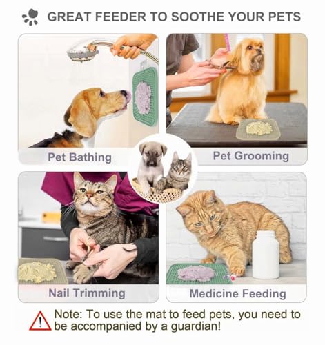 Zonopy Leckmatte für Hunde und Katzen, mit Saugnäpfen, quadratisch, für langsame Fütterung, für Angstlinderung und Langeweile, Hundespielzeug, um sie zu beschäftigen, Haustierpflege, Training