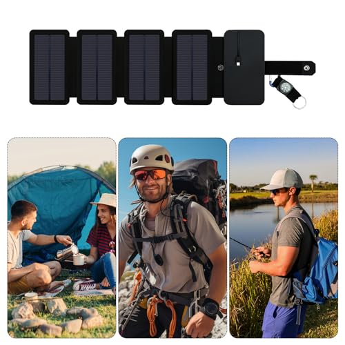Cargador solar portátil para camping y senderismo, el panel USB plegable ideal para tu viaje 5