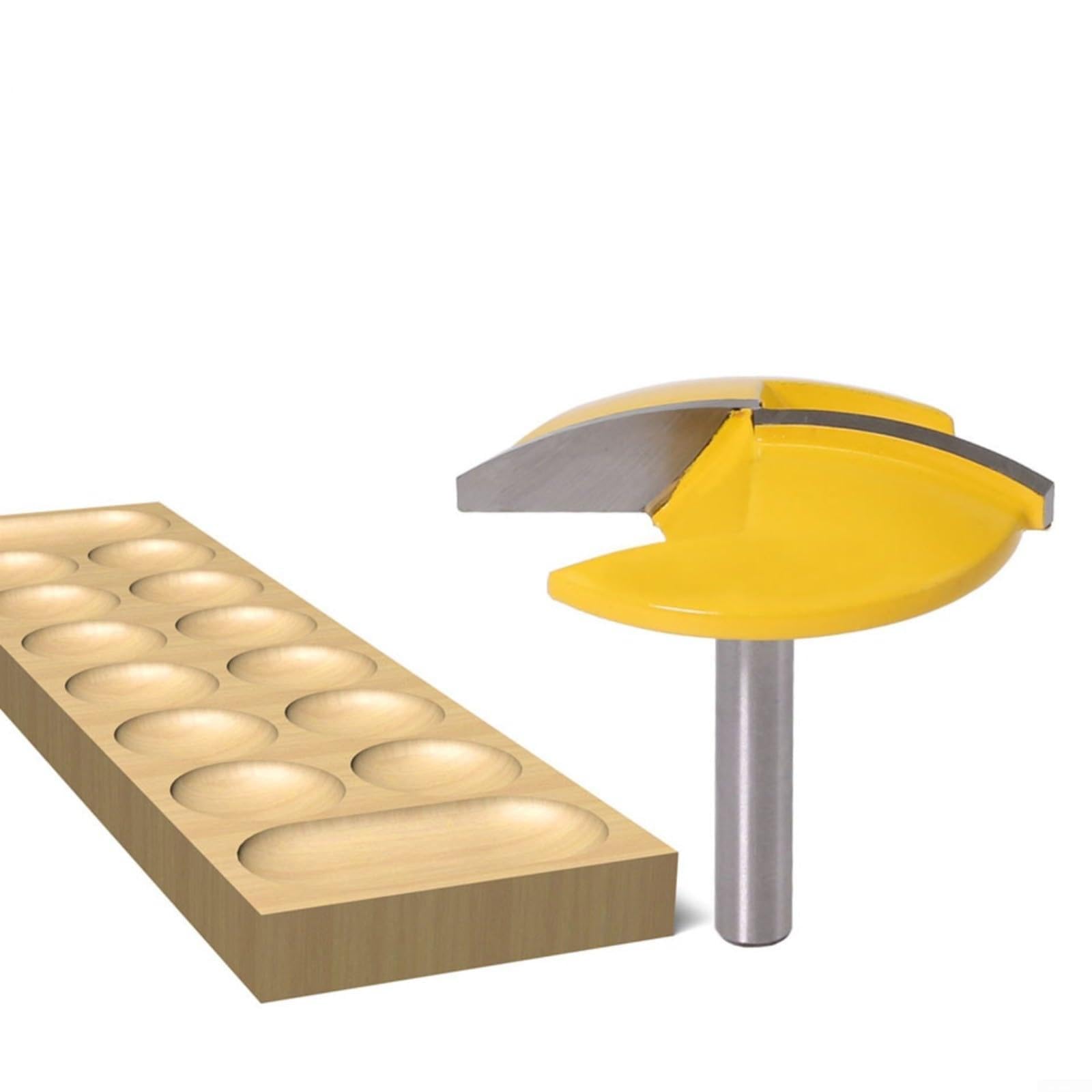 6 mm Schaft Hartmetallfräser 445 mm Schüsseltrimmen für Holzbearbeitung Fräs- und Schnitzwerkzeuge präzise glatte 44 mm Höhe