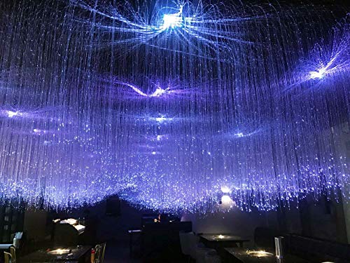 Image of AZIMOM PMMA Plastic Flash Point Fiber Optic Strands 100PCS 0.04IN 9.8ft Side Glow Curtain Waterfall Optical Fiber Cables for LED Light Engine Driver Source Decoration