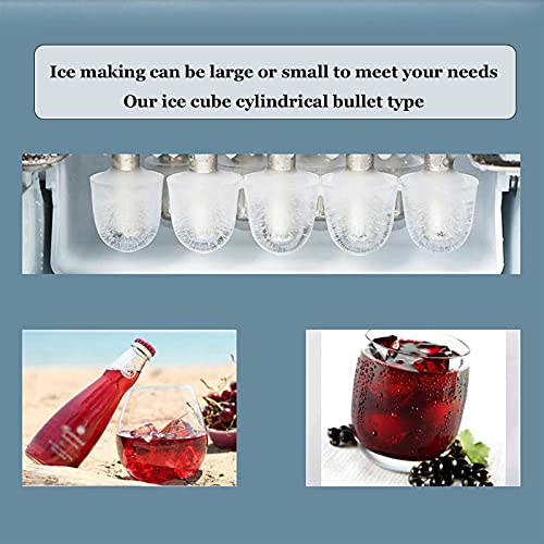Máquina fabricadora de hielo de sobremesa, compacta y automática, para hogar o cocina, produce cubos redondos de hielo, material ecológico, silenciosa y estable miniatura 2