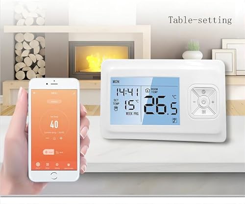 Termostato connesso WiFi senza fili, Termostato Connesso e Intelligente WiFi, Termostato Caldaia Gas, Controllo remoto Compatibile con Alexa e Google Home - 2