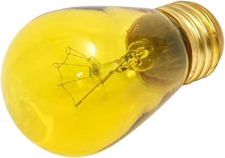Bulbrite 11W 130V S14 Transparent Yellow Sign or Indicator Bulb, E26 Base