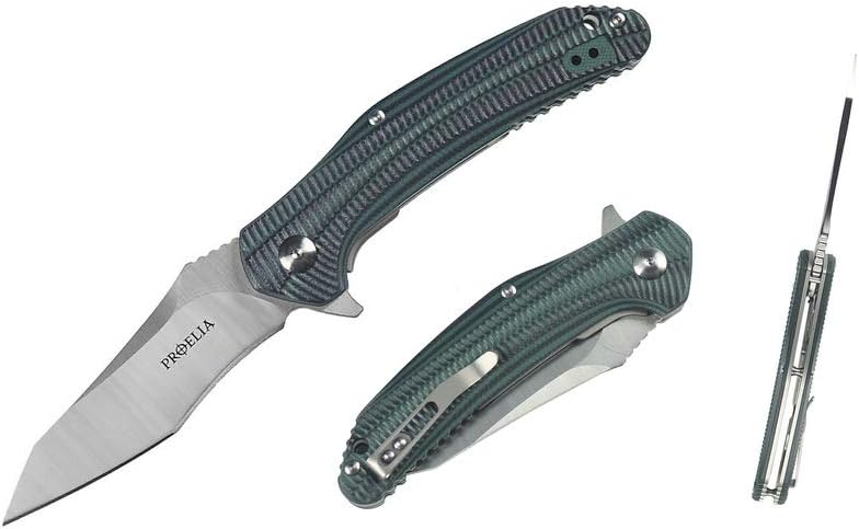 8.45" Ball Bearing System Folding Knife S35VN Recurve Blade and G10 Handle TX040