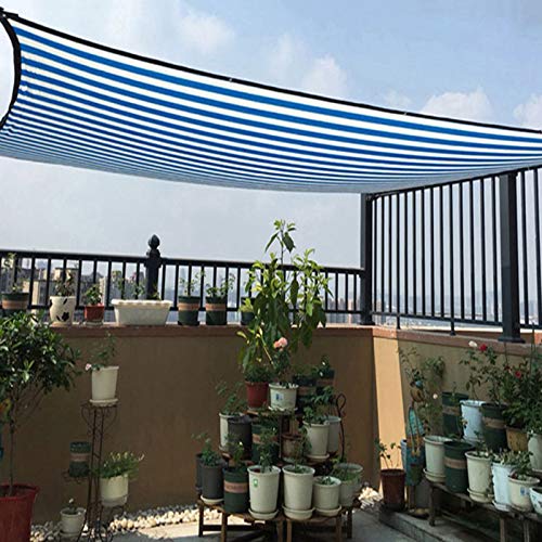 nutzungsdauer sonnensegel Balkon Regenschutz, Terassenüberdachung, Lange Nutzungsdauer, UV-Schutz 90%, Schattierungsnetz Blau, Starke Zugfestigkeit, Geeignet Für Pflanzenschatten, Rechteckig Garten Reihenfahrradständer - Archipark Brand_Diamond Size:100*70