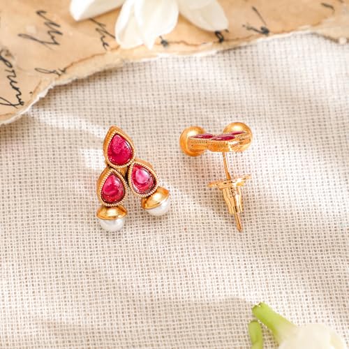 Image of Rubans Necklace Set Gold Plated Traditional Stylish Jewellery Gift for Women & Girls