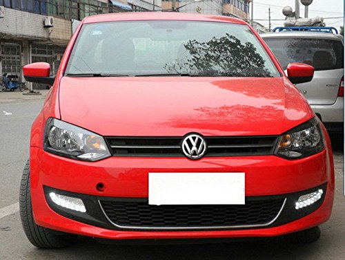 2PCS DRL Fog Lamp LED Daytime Running Light Turn Signal Cover Kit Fit For 2011 Volkswagen Polo