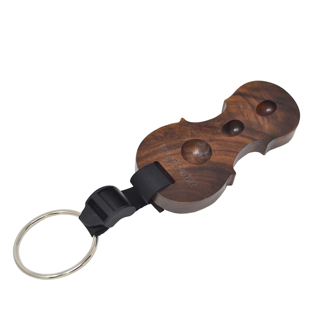 KingPoint Soporte antideslizante de madera dura para violonchelo con correas (nogal negro)