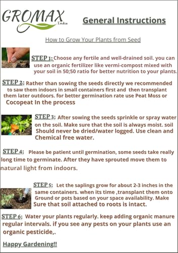 Image of Chilli Seeds inchHybrid inch For Home Gardening and Planting Organic inchChilli Seeds inch for Kitchen Garden, High Germination Rate, By Gromax India (Green Chilly)