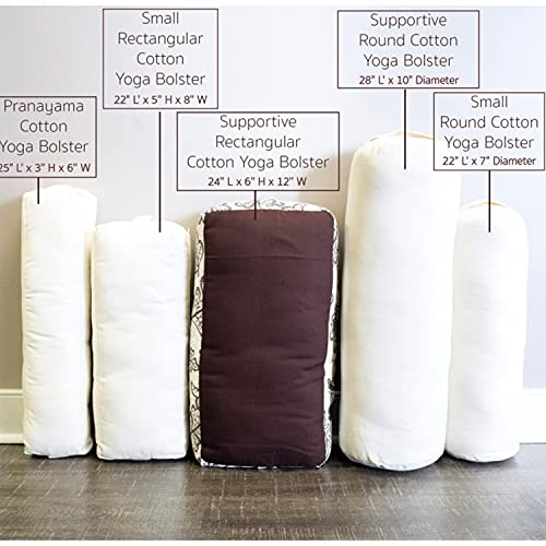 YogaAccessories 스몰 직사각형 코튼 요가 베개받침