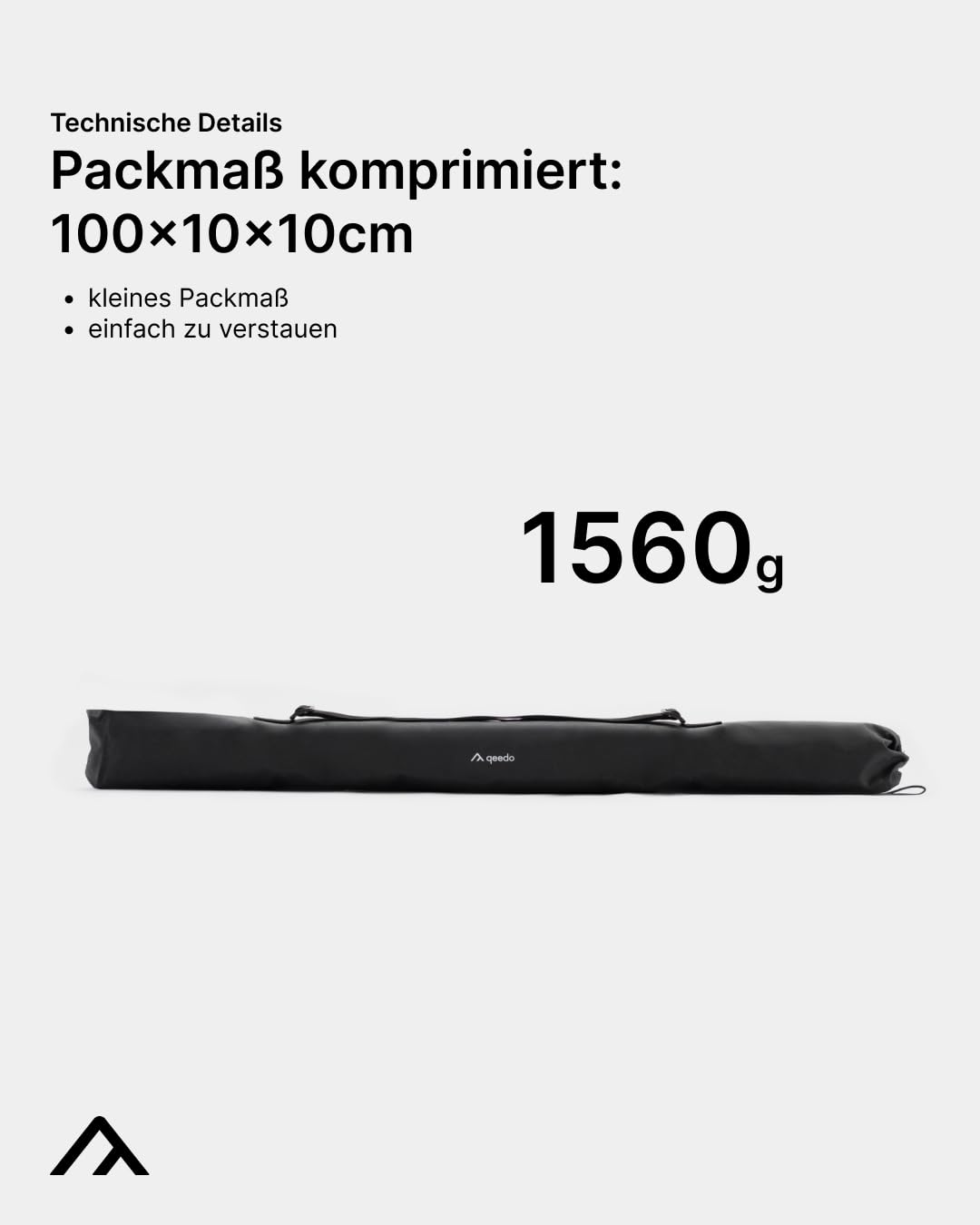 qeedo Scope Zeltstangen 2er Set - Aluminium Sonnensegel Stange 95-230 cm - Teleskopstange Camping für Tarp, Vorzelt, Sonnensegel & Markise - sturmsicher & wetterfest, Ultraleicht 550 g