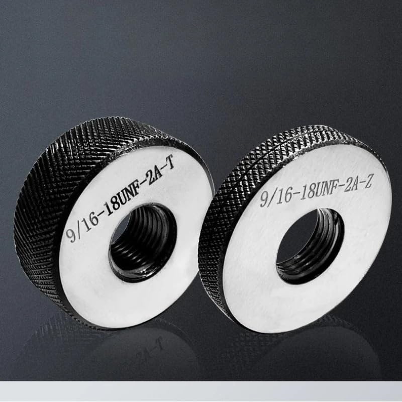 NURII 1SET(1*GO+1*NOGO) Metric Thread Ring Gauge, Accuracy 2A, UNC/F/EF/S U13/16 7/8 15/16 U1 1-10 1-32(1-10UNC-2A T Z)