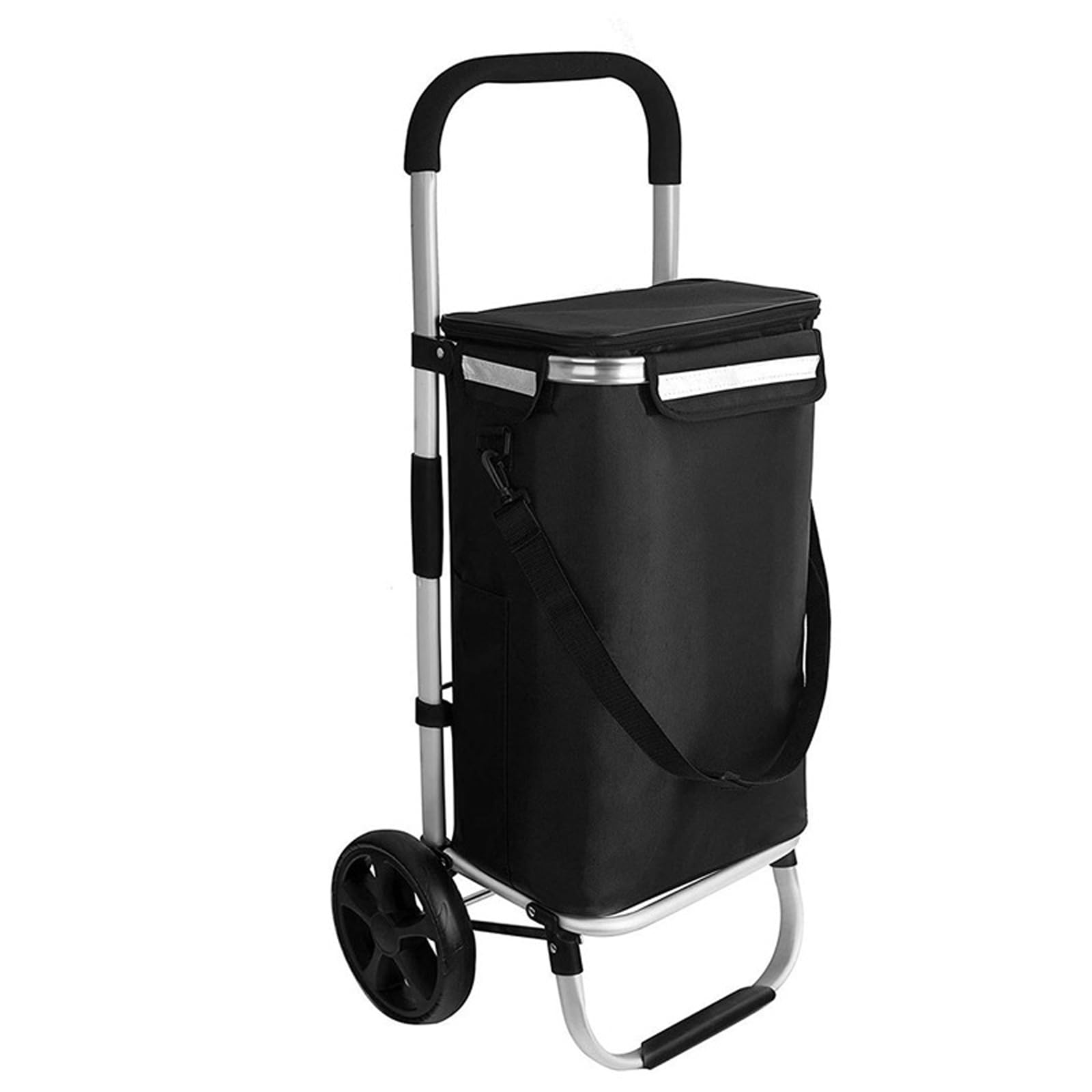 Wielofunkcyjny wózek na zakupy, wodoodporny, z komorą chłodniczą, aluminiowa rama, tkanina Oxford, pojemność 40 l, obciążenie 50 kg