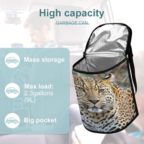 Cubo de basura para coche plegable y con tapa de gran capacidad 3