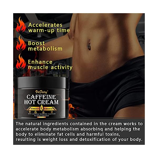 Caffeine Anti Cellulite Hot Cream, Body Sculpting Cellulite Workout Cream for Women & Men , Anti-Cellulite Remover Creams, Natural Sweat Workout Enhancer, Thighs Belly Butt Firming Legs Slimming Cream