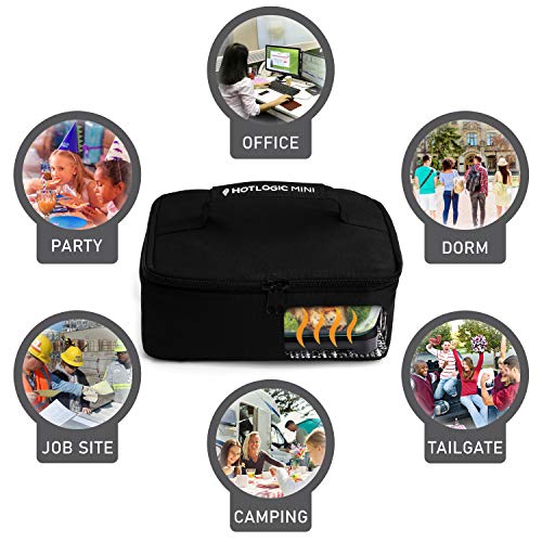 Hot Logic Mini Portable Oven, Food Warmer Electric Lunch Box With Wall Plug, Mini Personal Heated Lunch Box For Cooking And Reheating Meals In Office, Travel, Potlucks, Hotel, Home Kitchen (Black) #TOP1