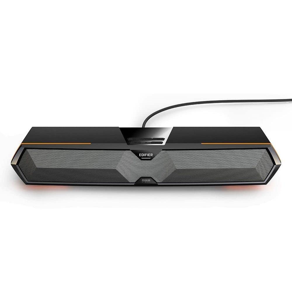 Edifier MG300 - Barra de Sonido compacta para Videojuegos con iluminación RGB, Tarjeta de Sonido integrada y micrófono, Bluetooth 5.3, Color Negro