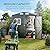 MistMo 6X4X6.5 FT Compact Vertical Outdoor Steel Storage Shed with Lockable Doors, Ideal for Garden, Backyard, and Patio Utility and Small Tool Storage,Bike Shed, Garbage Can, Chicken Coop