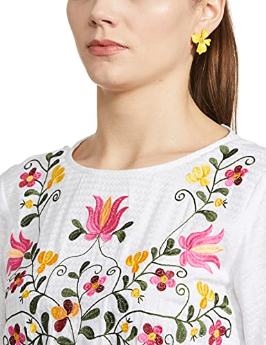 Image of Easybuy Women's Crepe A-Line Below The Knee Casual Dress (AU21SR11LS White M)