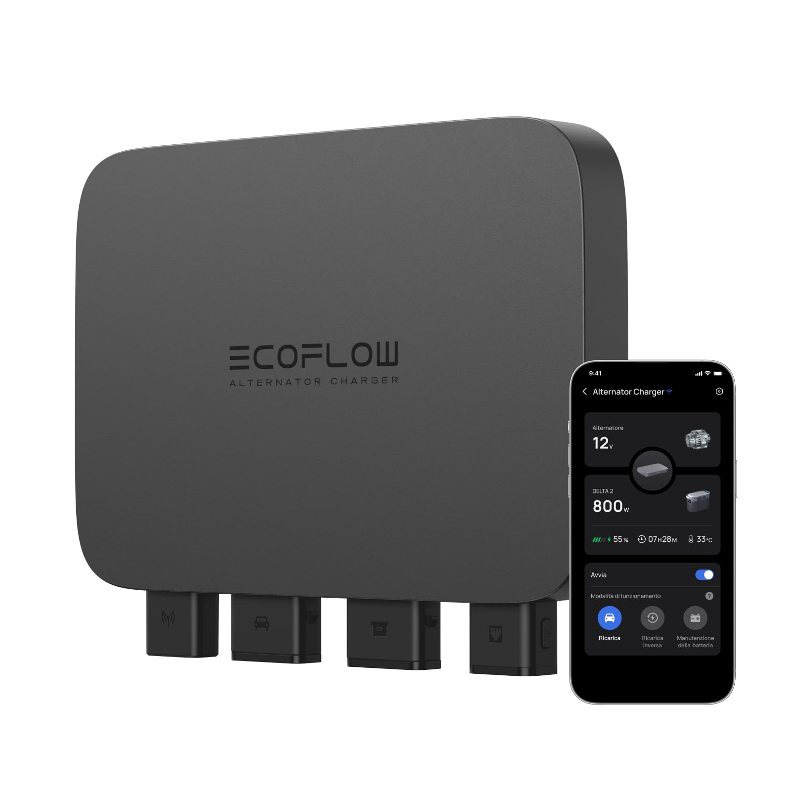 charger ecoflow 800w 3 in 1 per power station