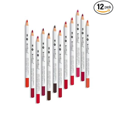 Shryoan Long Lasting iLip Formula Lipliner & Eyeliner Pencil Set | Smooth Glide, Matte Finish | Non-drying | 12 Shades (21.6g)