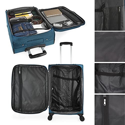 Itaca Ensemble De Valises De Voyage A 4 Roues Grande Valise Valise Moyenne Et Valise Cabine Ensemble De Valises De Voyage Semi Rigide Extensible Eva Material