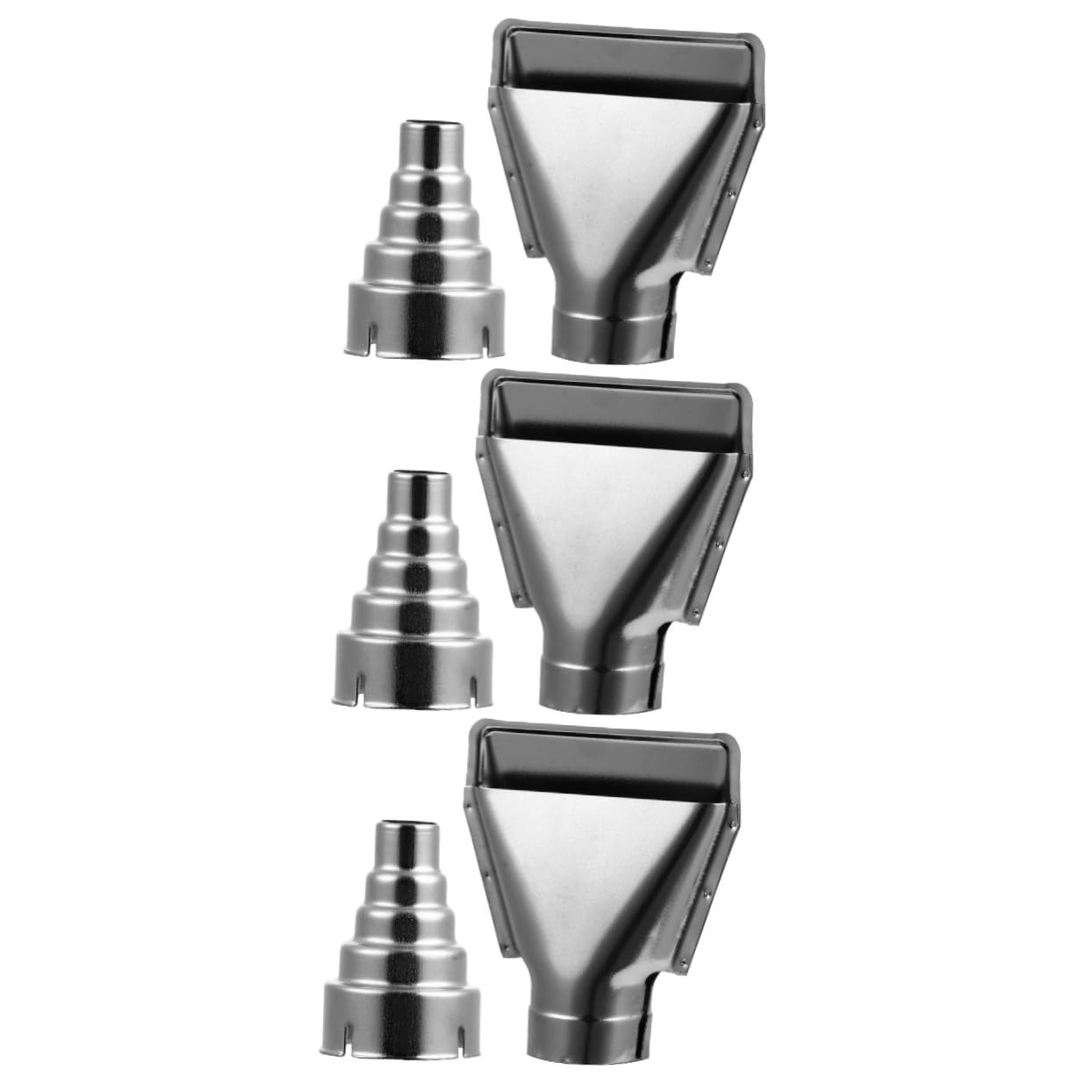 SOLUSTRE 6 Pcs Head Blower Nozzle Stainless Steel Nozzle Air Parts Air Nozzle Hot Air Replacement Nozzle Air Flow Nozzle Station Repair Tool Nozzle Metal Nozzle Air Accessories