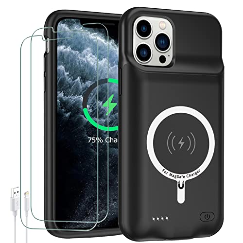 Battery Case for iPhone 11 Pro,Upgraded 10000mAh High Capacity Rechargeable Portable Extended Charger Case Wireless Charging Compatible with iPhone 11 Pro (5.8 inch) Charging Cover & Carplay (Black)