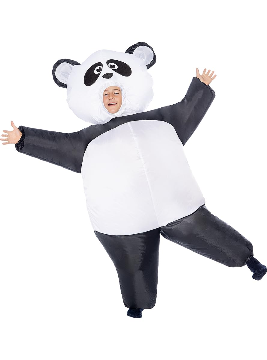 Funidelia | Disfraz de oso panda hinchable para niño y niña Animales, Oso - Disfraz para niños y divertidos accesorios para Fiestas, Carnaval y Halloween - Talla única - Blanco