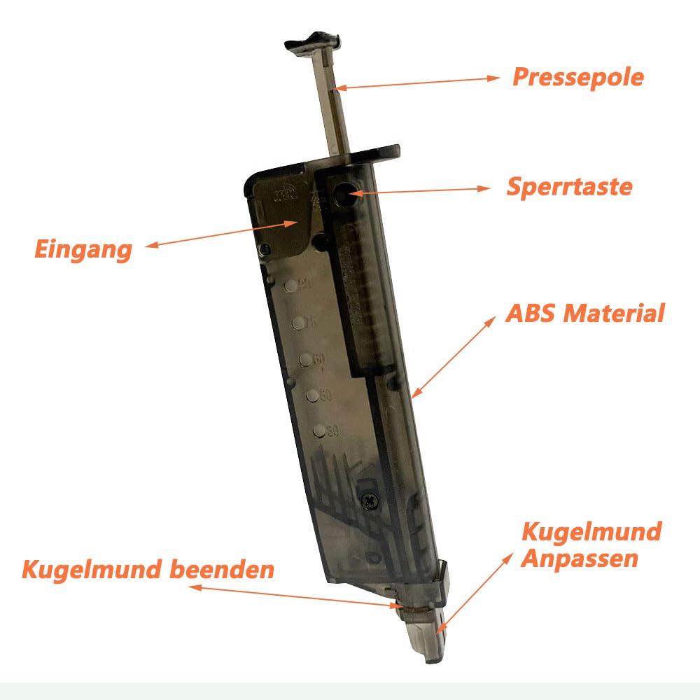 Airsoft, caricabatterie rapido per softair, caricatore tattico per paintball, gioco di guerra, tattica militare, accessori per la caccia rapida, rivista per palline da 6 mm, 100 giri