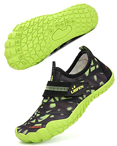 KUBUA Boys Girls Water Shoes Aqua Socks for Kids Quick-Dry Swim Walking Surf Diving Barefoot Pool Beach